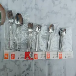 سرویس قاشق و چنگال 40 پارچه طرح یک خطی ماینز 6 نفره
