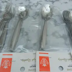 سرویس قاشق و چنگال 40 پارچه طرح یک خطی ماینز 6 نفره