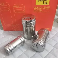 نمک پاش استیل 3 عددی از کوچک به بزرگ (نمکپاش)