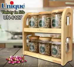 سرویس حبوبات و ادویه چوبی یونیک کد UN-6127