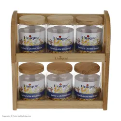 سرویس حبوبات و ادویه چوبی یونیک کد UN-6127