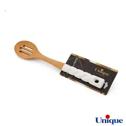 قاشق و کفگیر یونیک چوبی دسته سرامیکی UN-1015