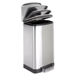 سطل زباله چهار گوش استیل 20 لیتر آکا الکتریک aka electric