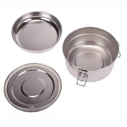 ظرف غذای استیل دو طبقه کوچک نوین