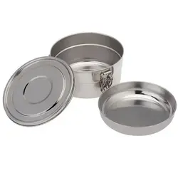 ظرف غذای استیل دو طبقه کوچک نوین