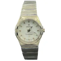 ساعت مچی زنانه اومگا کانسلیشن نقره ای صفحه صدف Omega constallation 7891