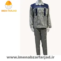 لباس کار سیلوری استخوانی آبی نفتی