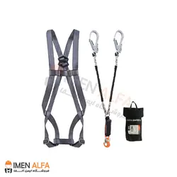 ست هارنس ایمنی RH-1 و لنیارد دو قلاب طنابی E-3 T راک و کایا