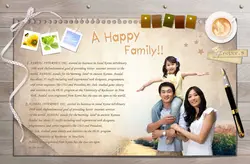 دانلود طرح لایه باز فامیلی پس زمینه برگه یاداشت کاغذ کاهی و خودنویس کد FA (۵۲)