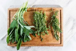دانلود تصویر شاتراستوک گیاهان کوهی روی سینی چوبی کد۰۴۵۵۷۲۶۲۱۰