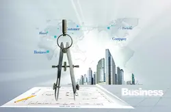 دانلود طرح لایه باز کسب و کار زمینه نقشه جهان و برج و پرگار کد BU (۴۶۰)