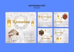 دانلود طرح لایه باز پوستر ماه رمضان سفره افطار و فانوس ۵۱۲۴