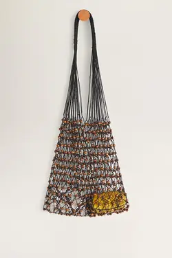 کیف روی دوشی و شانه ای منجوق دوزی زنانه اورجینال و اصلی | برند منگو Mango اسپانیا ( ارسال از ۷ روز کاری )