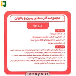 فلش کارت تصویری میوه ها (ببین و بخوان)