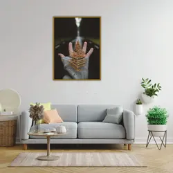 تابلو دکوراتیو طبیعت طرح برگ