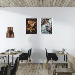 تابلو دو تکه کافی شاپ  کد 74