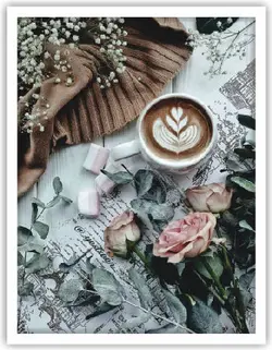 تابلو دو تکه کافی شاپ  کد 74