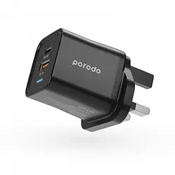شارژر دیواری دو پورت فست شارژ پرودو مدل PD-FWCH010 ا Porodo Dual Port Fast Charger