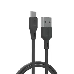 کابل شارژ تایپ-سی Porodo مدل PD-U2CC-BK | طول 2 متر