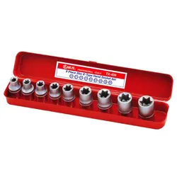 جعبه بکس E جنیوس 9 پارچه درایو 1/2 اینچ9 Piece 1/2″ Dr. Star Hand Socket Set Genius Tools