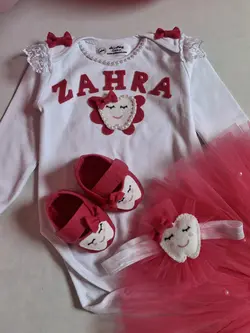 ست لباس دندونی دخترانه زارا