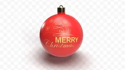 تصویر PNG طرح سه بعدی توپ کریسمس - ایران پیک | پیکفری