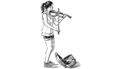 وکتور تصویرسازی دختر در حال نواختن ویولن - ایران پیک | پیکفری