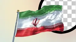 تصویر PNG پرچم ایران در باد - ایران پیک | پیکفری