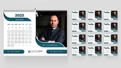 وکتور طراحی مدرن تقویم رومیزی سال ۲۰۲۳ - ایران پیک | پیکفری