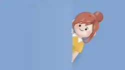 وکتور کاراکتر سه بعدی زن جوان پشت دیوار - ایران پیک | پیکفری