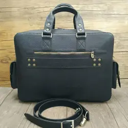 چمدان خلبانی و کیف دیپلمات مسافرتی چرمی مشکی مدل i-110 ایزاکو