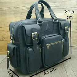 چمدان خلبانی و کیف دیپلمات مسافرتی چرمی مشکی مدل i-110 ایزاکو