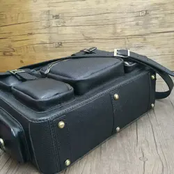 چمدان خلبانی و کیف دیپلمات مسافرتی چرمی مشکی مدل i-110 ایزاکو