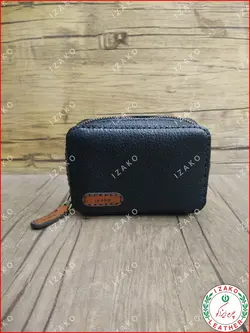 کیف پول و اکسسوری چرمی دست دوز مدل i-66 مشکی ایزاکو