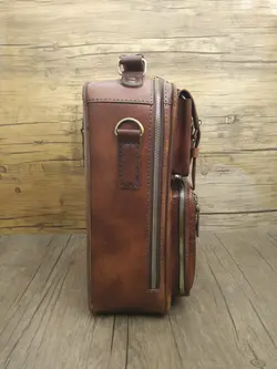 کیف دانشجویی اداری دیپلمات مسافرتی چرم طبیعی دستدوز i-132 برند ایزاکو