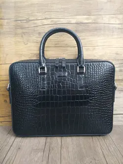 کیف دیپلمات ، لپ تاب و اداری چرم گاوی فوق باریک i-118 ایزاکو