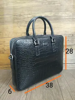 کیف دیپلمات ، لپ تاب و اداری چرم گاوی فوق باریک i-118 ایزاکو