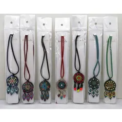 گردنبند سنتی آویزدار دریم کچر بند چرمی کارتی تک سلفون