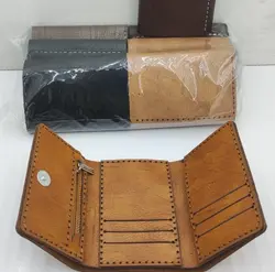 کیف جا کارتی دار دکمه مخفی مگنتی دور دوخت(6 عددی)