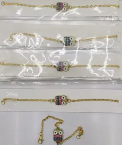 دستبند جغد زنجیری کارتی