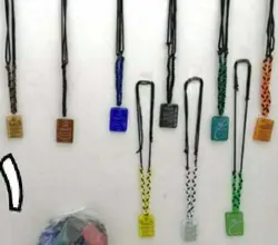 گردنبند آیه دار رنگی جور (20 عددی)