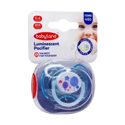 پستانک شب تاب 0-6 ماهگی Baby land کد 486