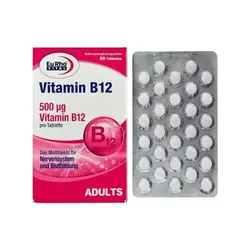 قرص vitamin b12 یوروویتال بسته 60 عددی