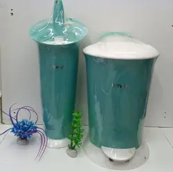 سطل و فرچه دستشویی ساده لیمون