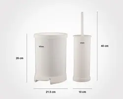 سطل و فرچه گرد درب رنگی لیمون