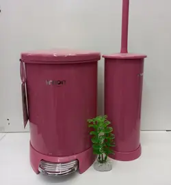 سطل و فرچه گرد درب رنگی لیمون