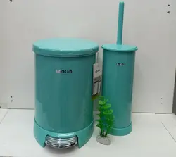 سطل و فرچه گرد درب رنگی لیمون