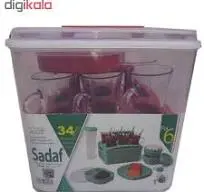 سرویس چای خوری6نفره34پارچه صدف