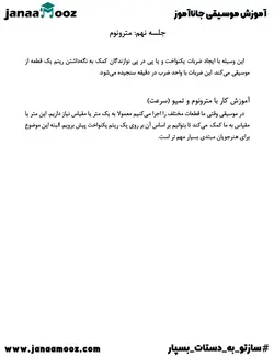 آموزش تصویری رایگان کار با مترونوم دوره اول مبتدی مدرس الیاس جهانگیر