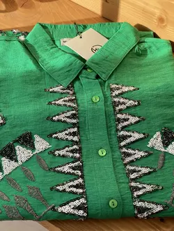 شومیز پولک دوزی گلدوزی مجلسی ترک طرح هندسی